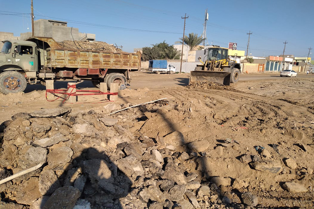 Development of the main street in Samarra, Salah al-Din Governorate