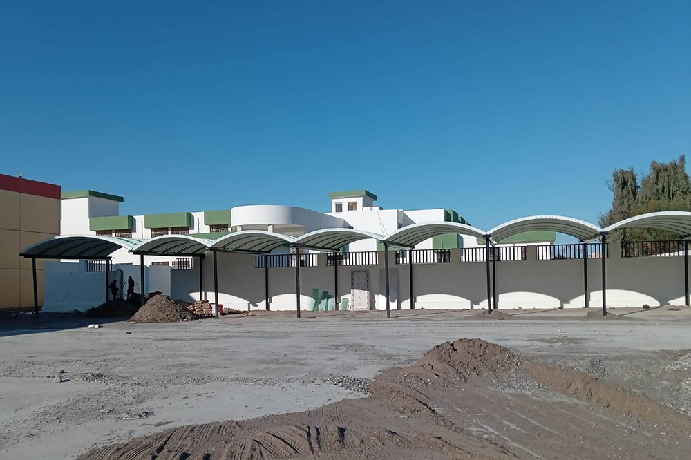 A secondary school in the oil district of Al-Sumoud refineries in Baiji.
