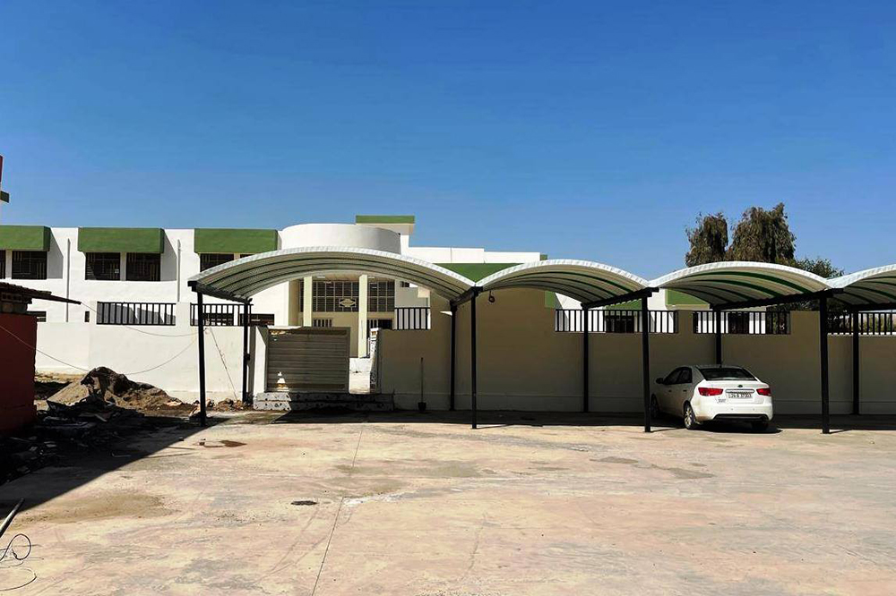 A secondary school in the oil district of Al-Sumoud refineries in Baiji.
