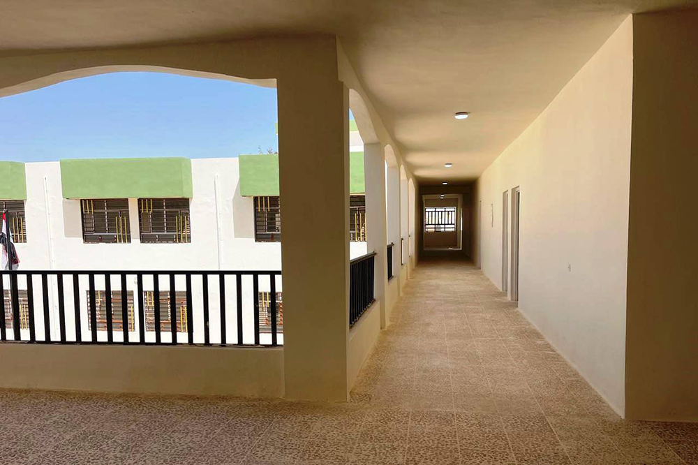 A secondary school in the oil district of Al-Sumoud refineries in Baiji.