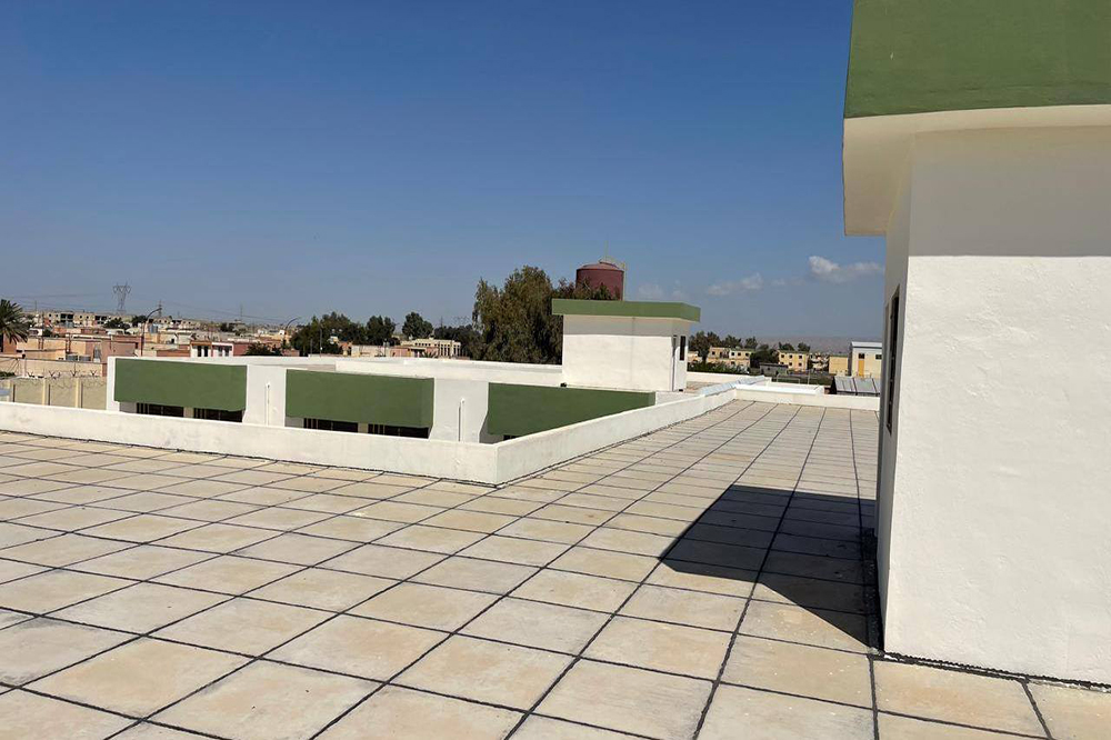 A secondary school in the oil district of Al-Sumoud refineries in Baiji.