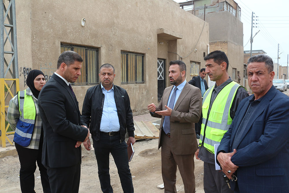 A project to rehabilitate the main and service streets for the employees’ homes in the Doura Refinery