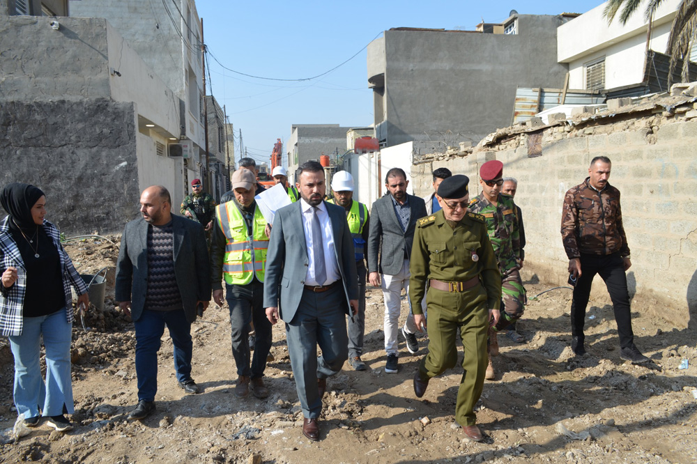 مشروع تأهيل محلة (833) في منطقة شهداء السيدية ضمن قاطع بلدية الرشيد بمحافظة بغداد