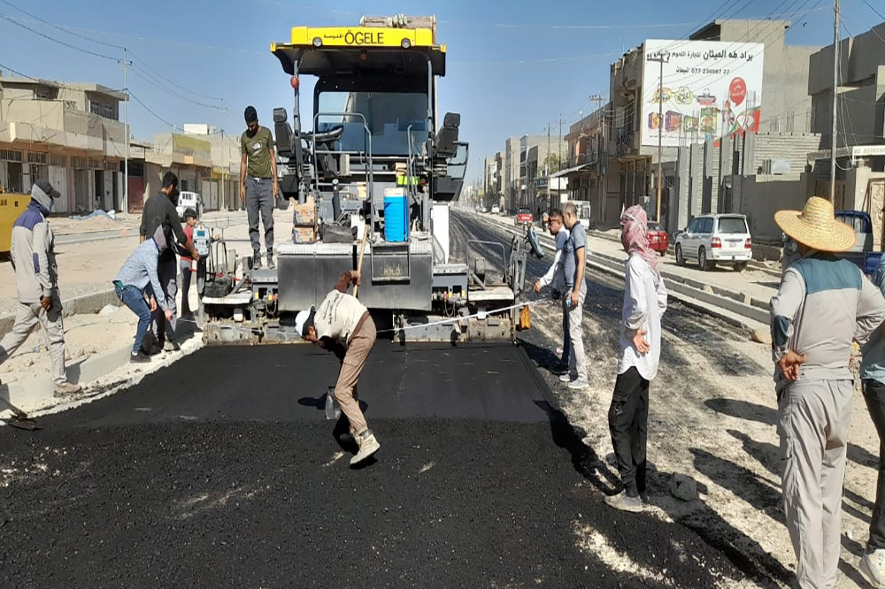 Development project of one of the main streets in Samarra district, Salah al-Din Governorate