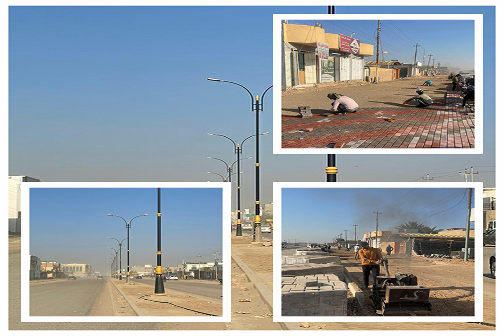 development project for a main street in Samarra District, Salah al-Din Governorate