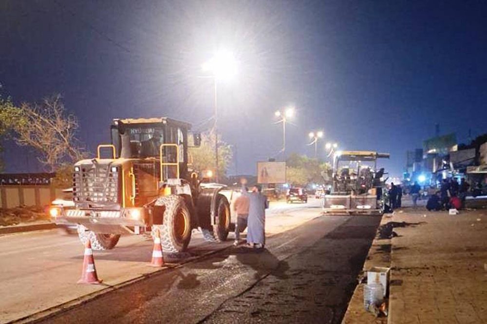 مشروع تطوير وتأهيل بعض الشوارع والأزقة في منطقة الشعب ببغداد