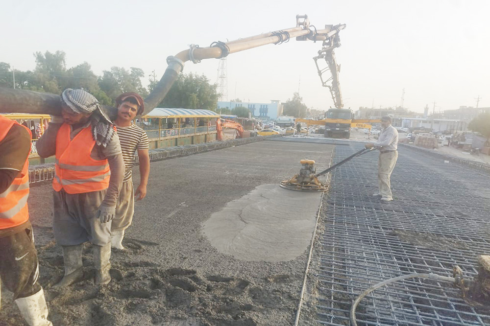 مشروع جسر الخضر الكونكريتي الرئيسي في محافظة المثنى