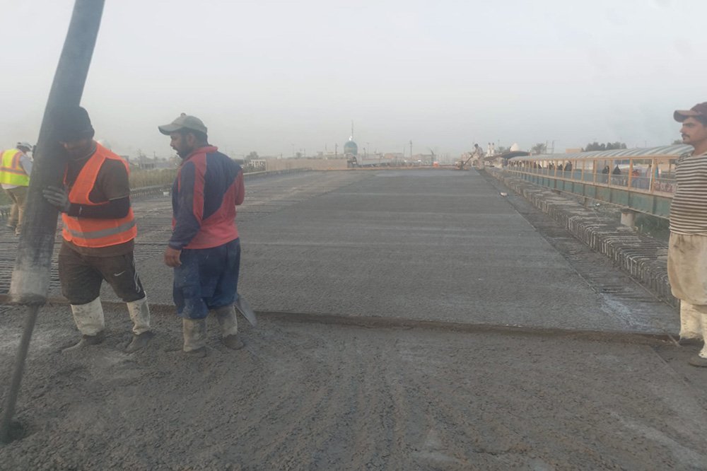 مشروع جسر الخضر الكونكريتي الرئيسي في محافظة المثنى