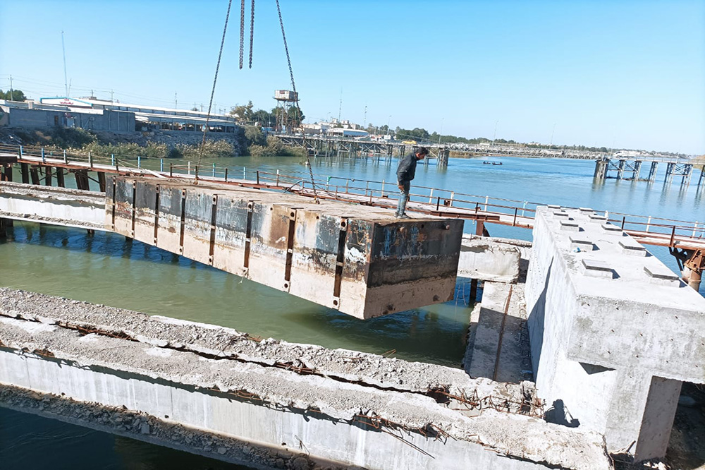 مشروع جسر الخضر الكونكريتي في محافظة المثنى