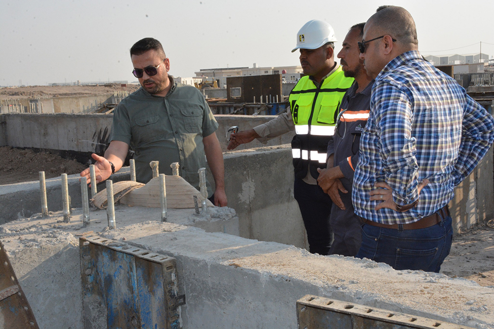 The Director General Concludes His Field Tour Of Four Governorates By visiting The Authority Building Project In The Oil Complex In Dhi Qar Governorate