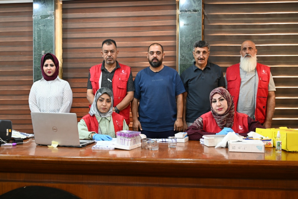  Al-Fao General Engineering Company—an entity under the Ministry of Construction, Housing, Municipalities, and Public Works—organized a blood donation drive. The event was coordinated by the company’s Media, Public Relations, Citizen Affairs, and Women's Affairs divisions, in collaboration with the Ministry’s Health Center and the National Blood Transfusion Center.