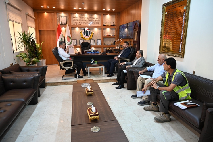 Mr. Director General Of Al-Fao General Engineering Company Meets With Mr. Director General Of The Middle Refineries Company In Baghdad