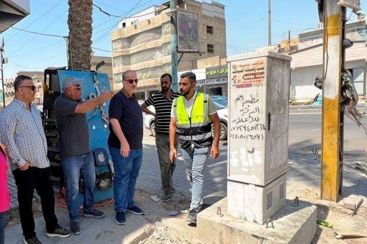  تطوير وتأهيل الشوارع الرئيسية في بلدية الشعب ببغداد