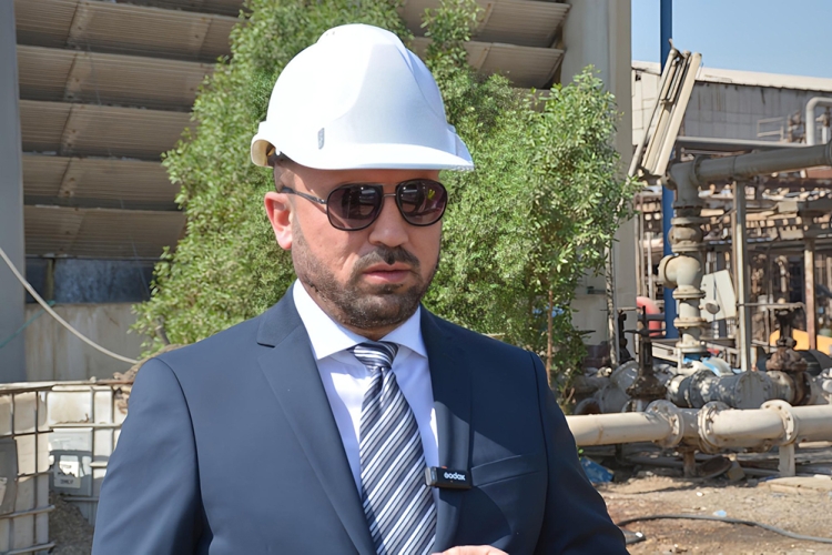 the cooling towers project in the Dora refinery in Baghdad Governorate