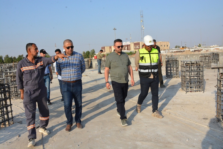 The Director General Concludes His Field Tour Of Four Governorates By visiting The Authority Building Project In The Oil Complex In Dhi Qar Governorate