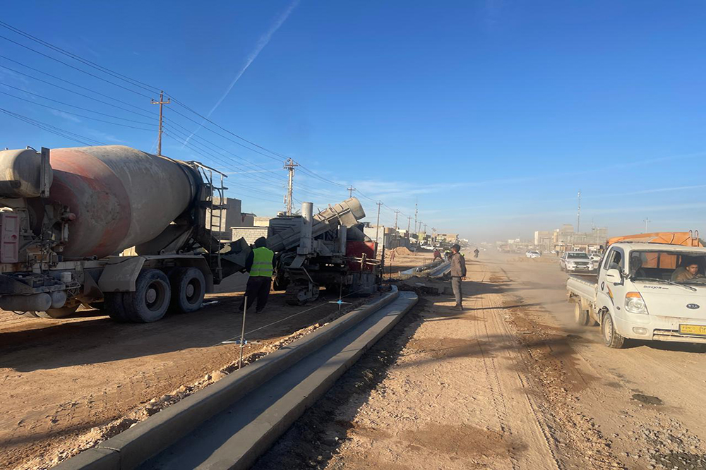 the project to develop one of the main streets in Samarra District in Salah al-Din Governorate