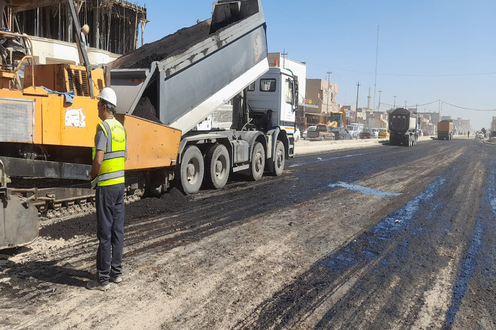 the project to develop one of the main streets in Samarra District in Salah al-Din Governorate