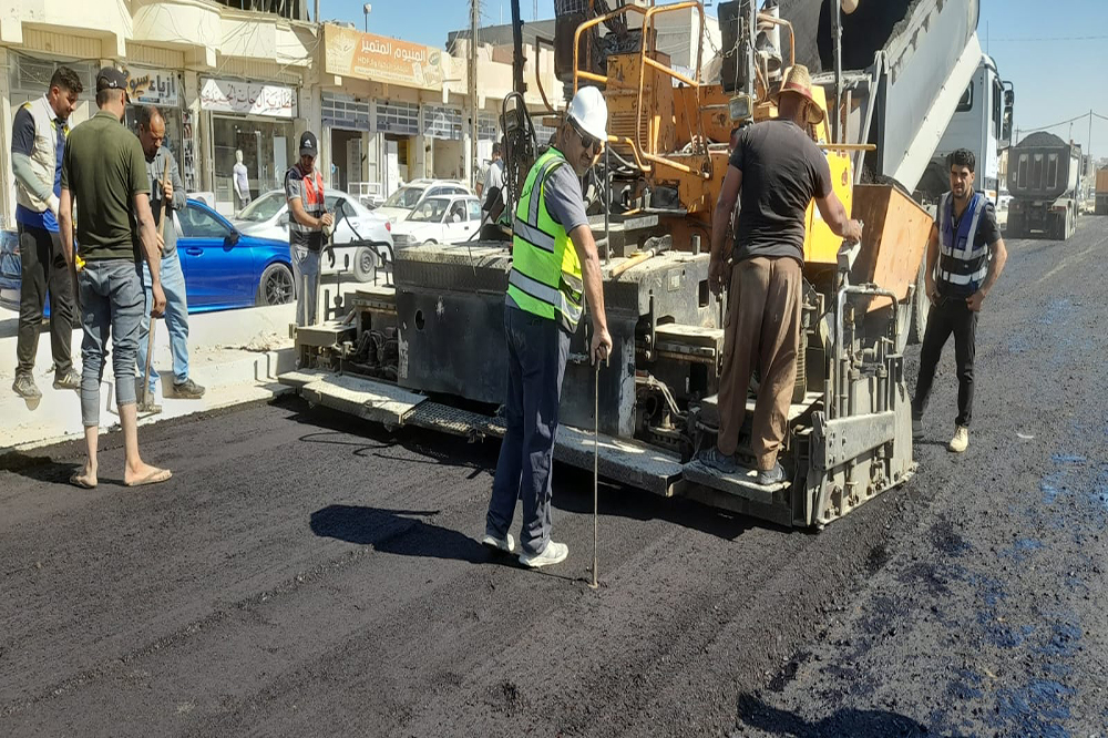 the project to develop one of the main streets in Samarra District in Salah al-Din Governorate