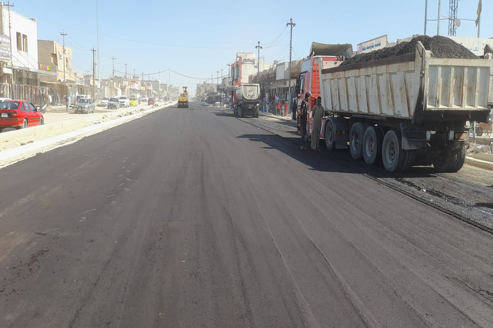 the project to develop one of the main streets in Samarra District in Salah al-Din Governorate