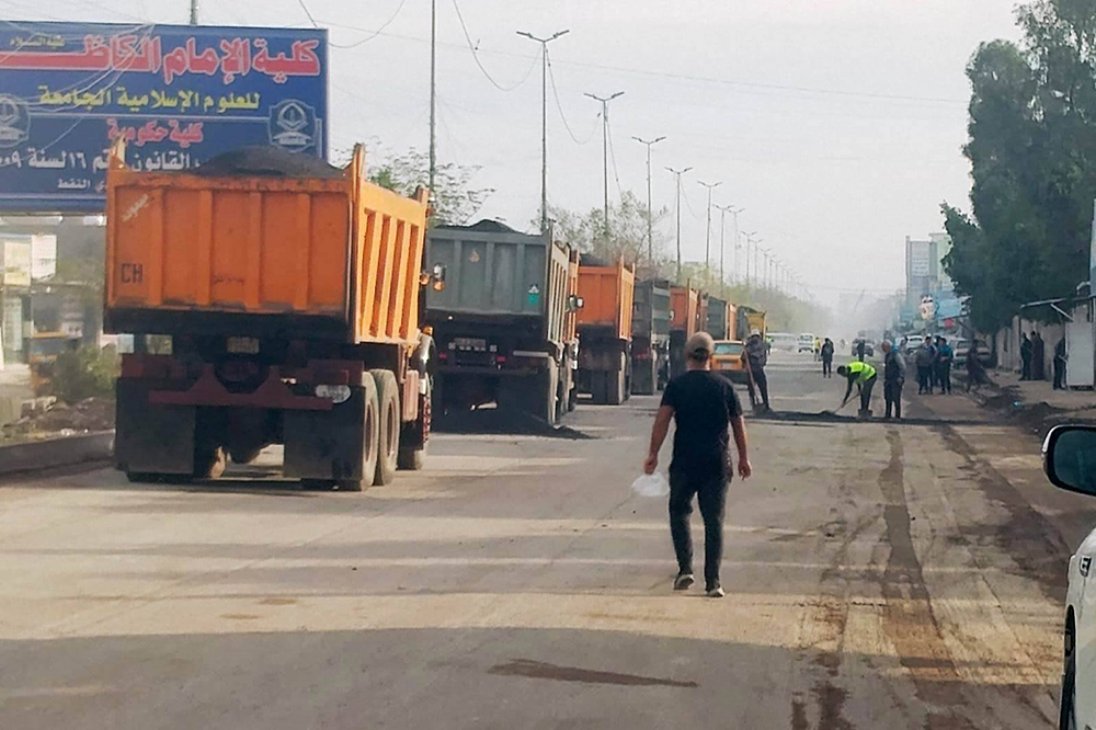  تطوير وتأهيل الشوارع الرئيسية في بلدية الشعب ببغداد