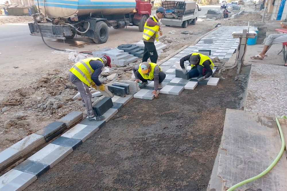 مشروع تطوير وتأهيل بعض الشوارع والأزقة في منطقة الشعب ببغداد