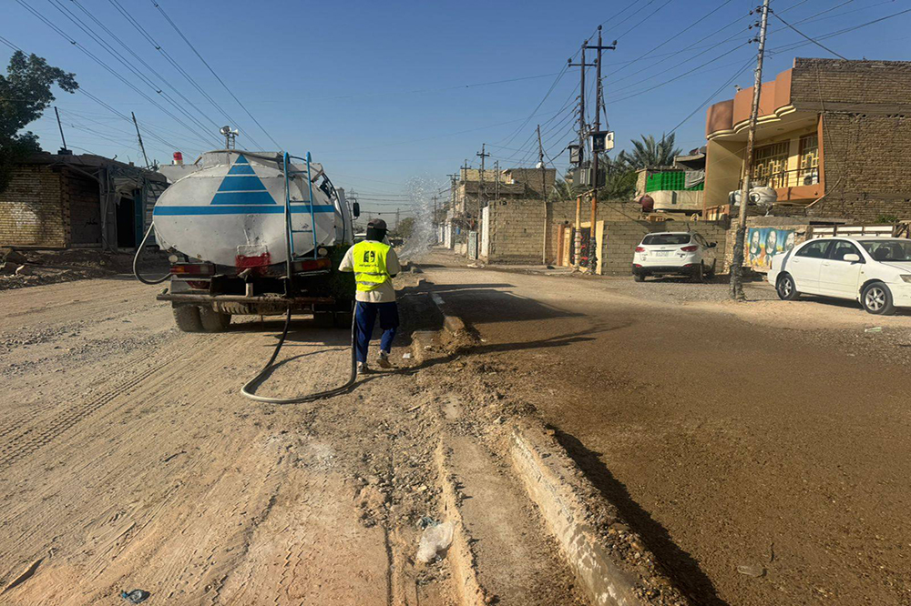 مشروع تطوير وتأهيل بعض الشوارع والأزقة في منطقة الشعب ببغداد