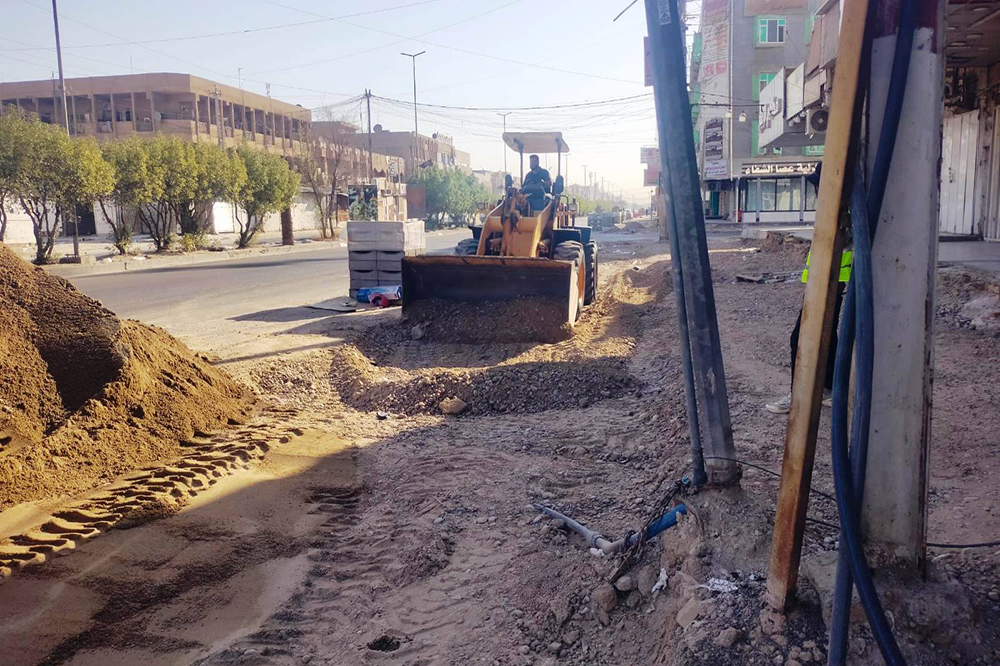 مشروع تطوير وتأهيل بعض الشوارع والأزقة في منطقة الشعب ببغداد