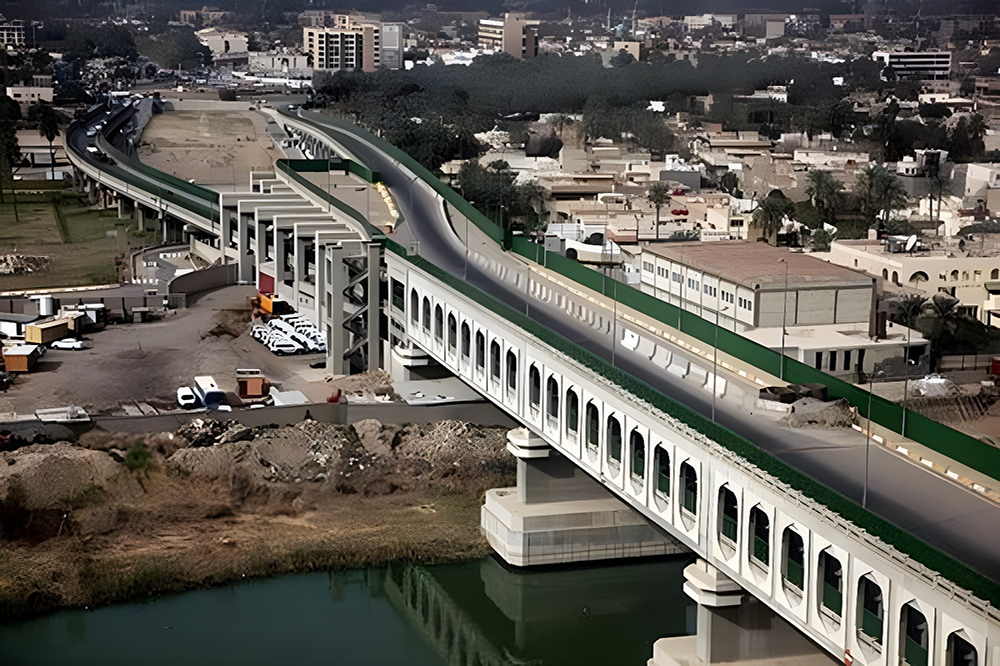 جسر ذو الطابقين في العاصمة بغداد