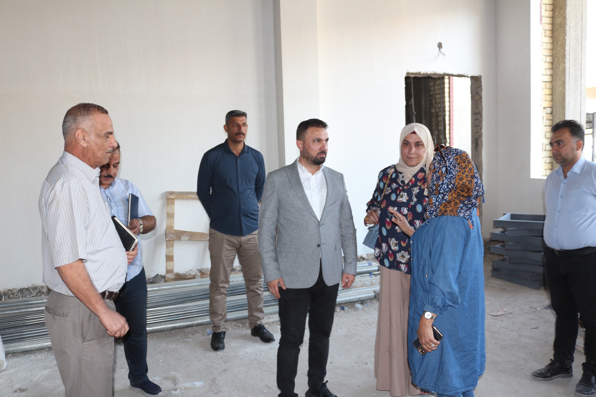 Mr. Director General explains that the current work is the completion of all parts of the cultural center building project in Al-Kadhimiya, Baghdad Governorate