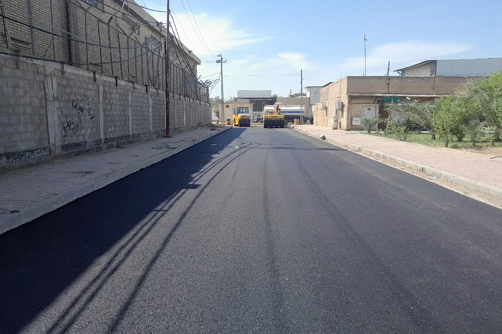 مشروع تأهيل الشوارع الرئيسية والخدمية والحدائق لدور الموظفين في مصفى الدورة بمحافظة بغداد