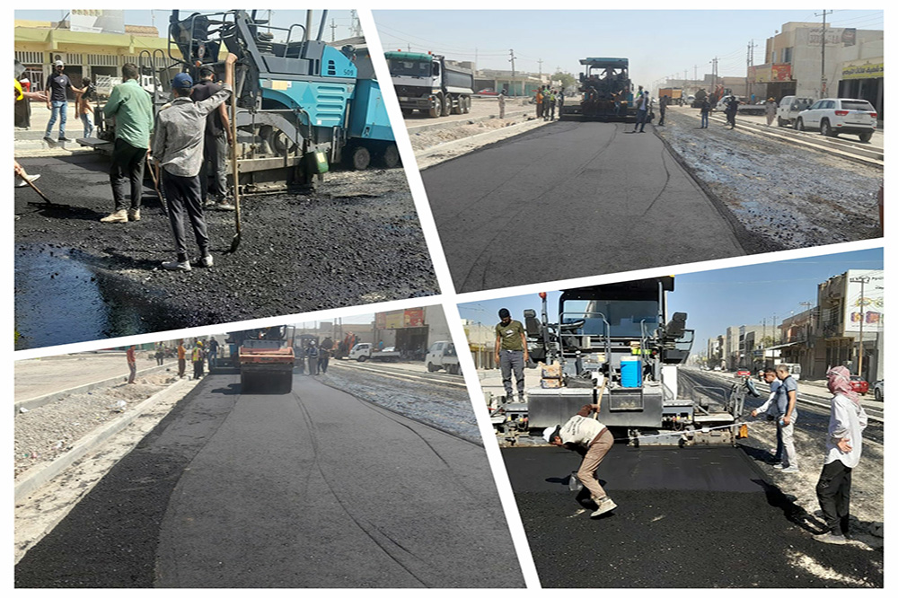 the project to develop one of the main streets in Samarra District in Salah al-Din Governorate