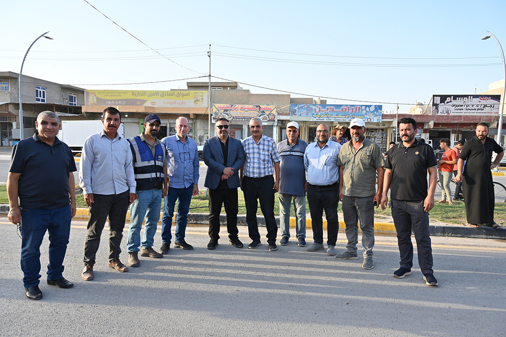 A project to develop one of the main streets in Samarra District, Salah al-Din Governorate