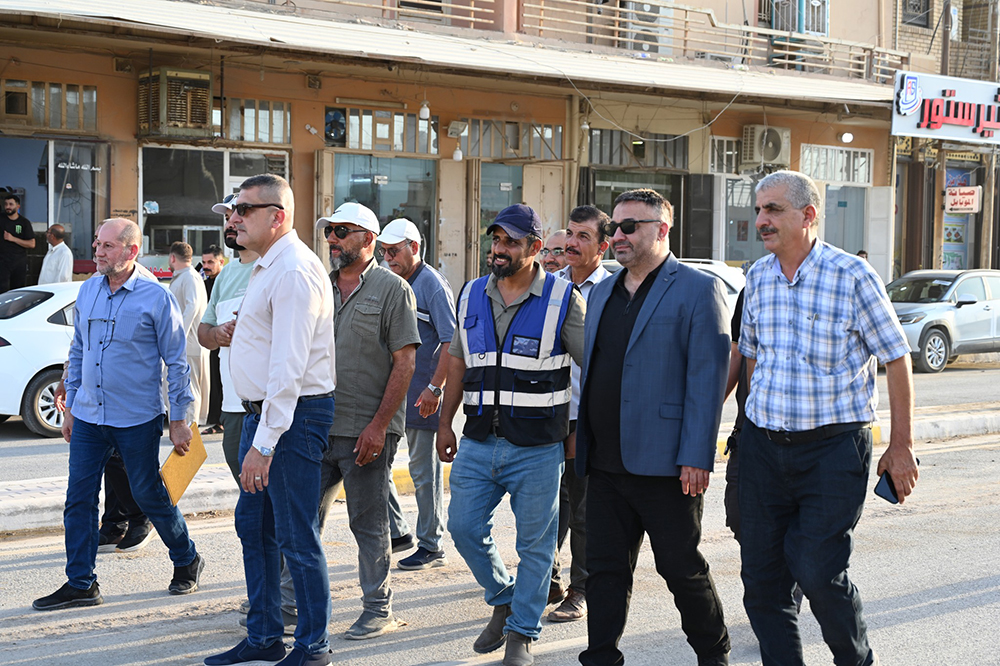 A project to develop one of the main streets in Samarra District, Salah al-Din Governorate