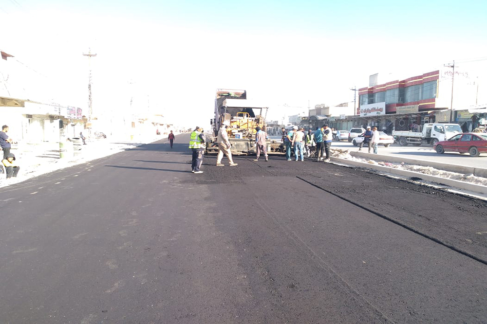 the project to develop one of the main streets in Samarra District in Salah al-Din Governorate