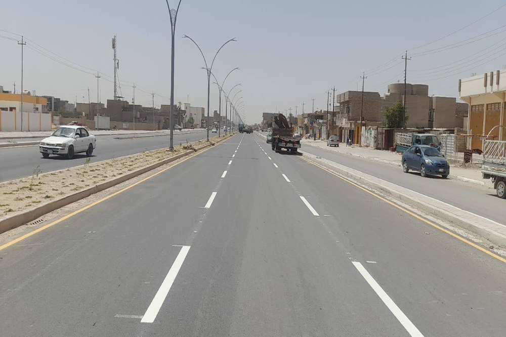 مشروع تطوير شارع رئيسي في قضاء سامراء بمحافظة صلاح الدين
