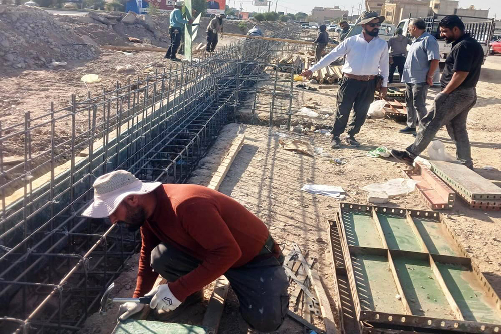 مشروع تطوير مقتربات مجسر الدلة في محافظة صلاح الدين 