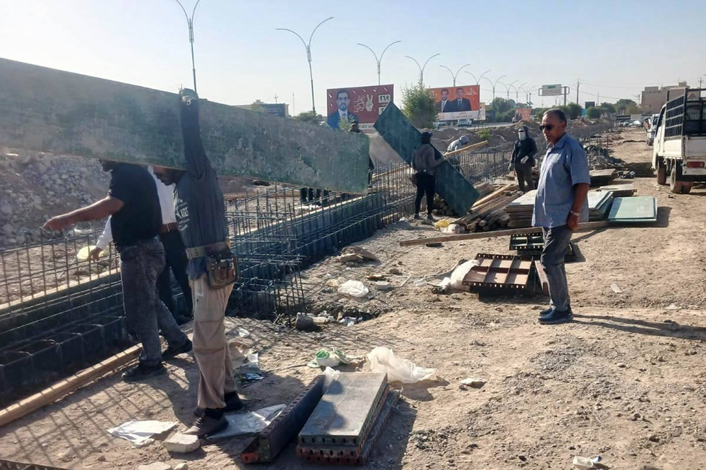 مشروع تطوير مقتربات مجسر الدلة في محافظة صلاح الدين 