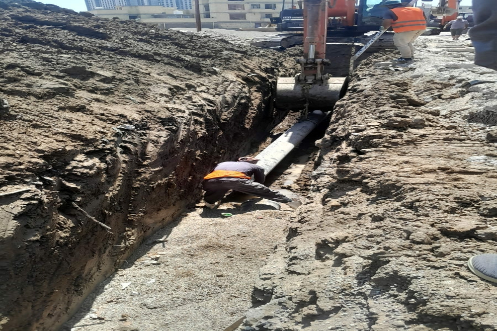 الفاو الهندسية تواصل تطوير البنى التحتية في شاكر العاني