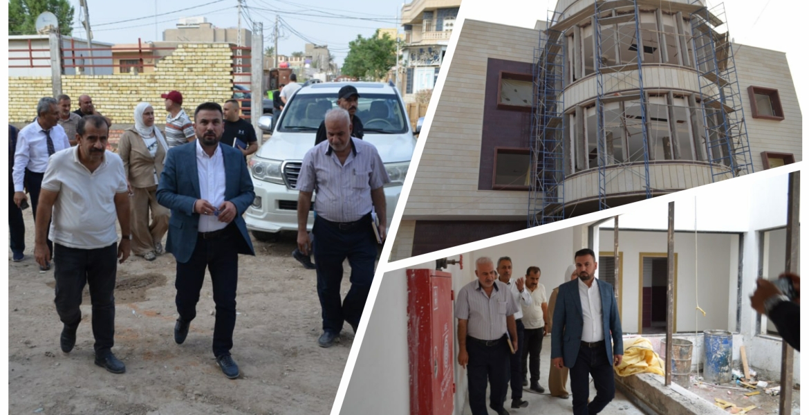 The Director General of Al-Fao Engineering Company concludes his field tour by visiting the State Real Estate Building Project in Diwaniyah Governorate