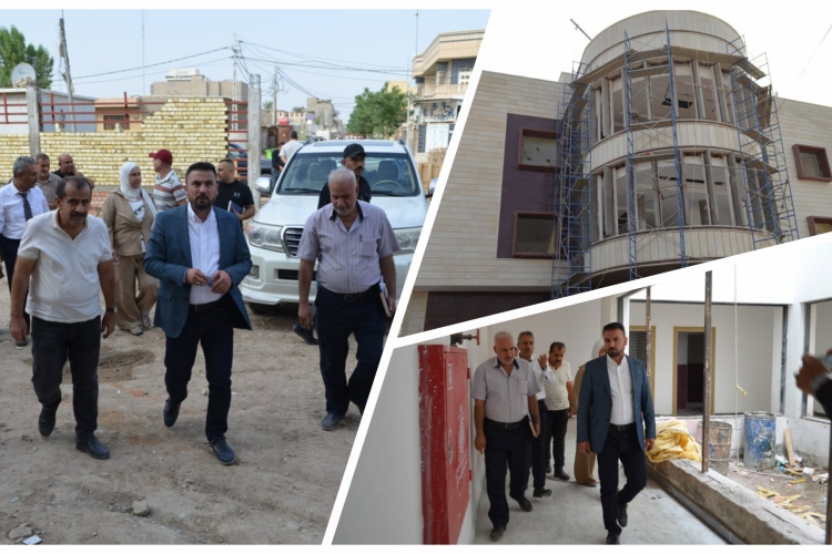 The Director General of Al-Fao Engineering Company concludes his field tour by visiting the State Real Estate Building Project in Diwaniyah Governorate