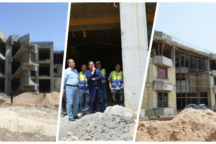 Mr. General Manager of Al-Fao General Engineering Company visits the building of the dormitories for female students in the Sacred Karbala governorate