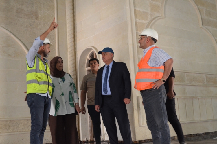 Engineer Ali Abdul-Hussein, Deputy General Manager of Al-Fao General Engineering Company, visits the project of building the Chaldean Patriarchate Church of Babylon in Baghdad