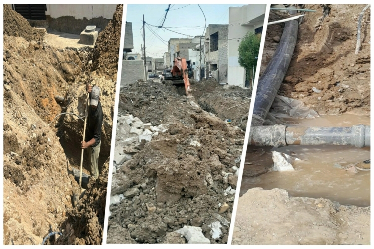 الفاو الهندسية تواصل تطوير البنى التحتية في شاكر العاني